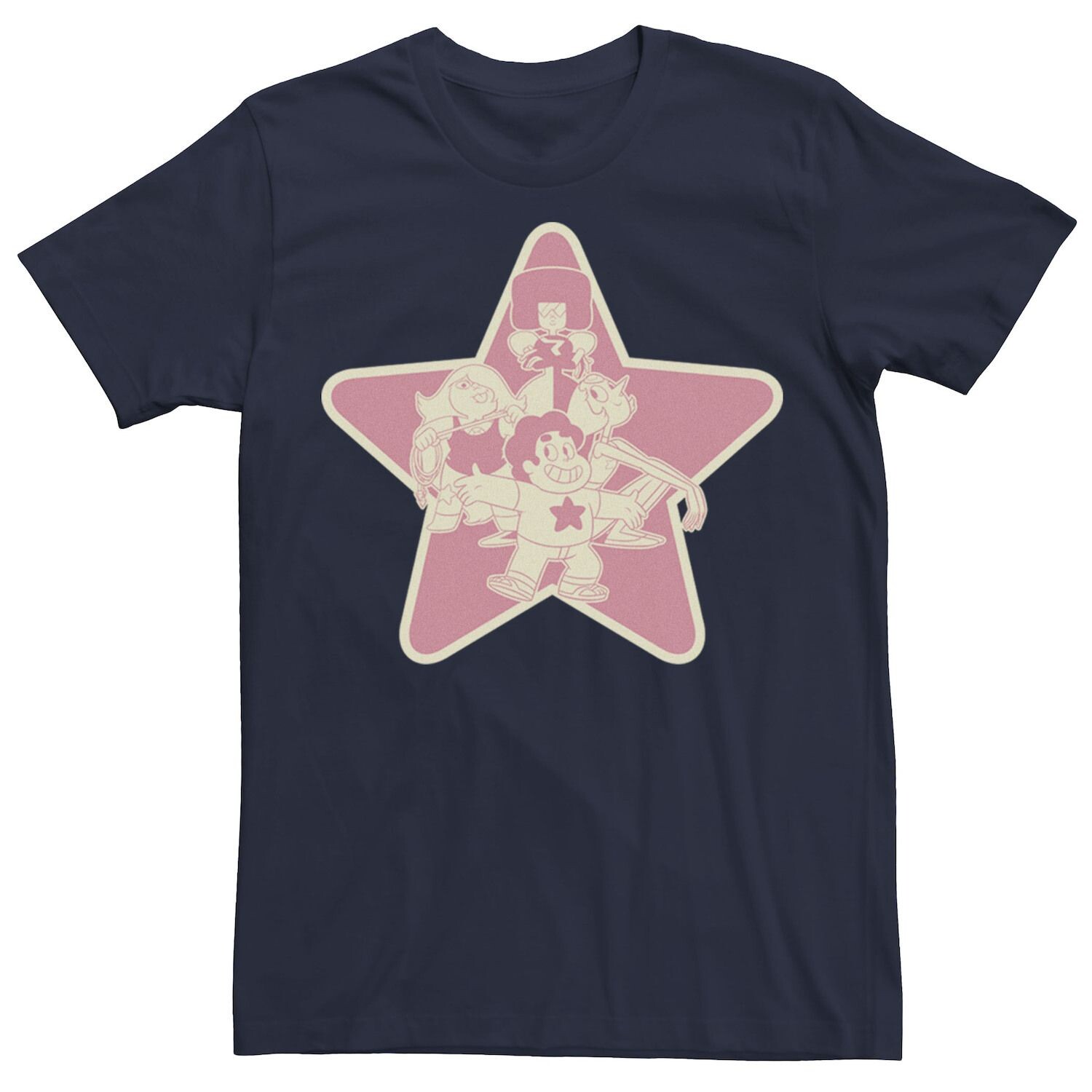 

Мужская футболка Cartoon Network Steven Universe с гранатом и аметистом с жемчугом Steven Group Shot Licensed Character, синий