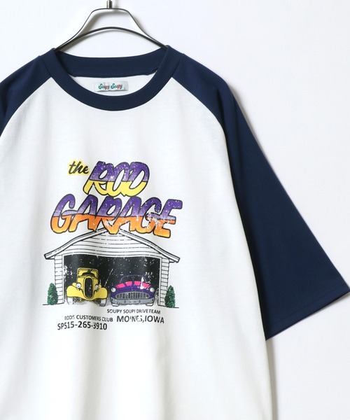 

Футболка с графическим принтом, рукавами реглан и контрастной отделкой, короткий рукав, унисекс ANPAS, синий