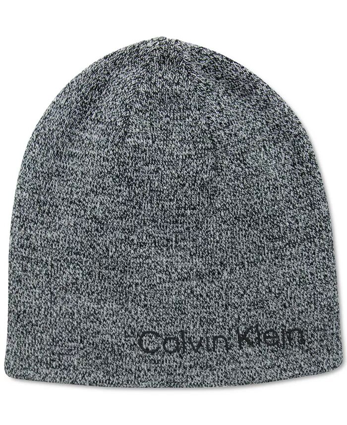 

Мужская шапка-бини 2 в 1 с двухсторонним узором Calvin Klein, черный