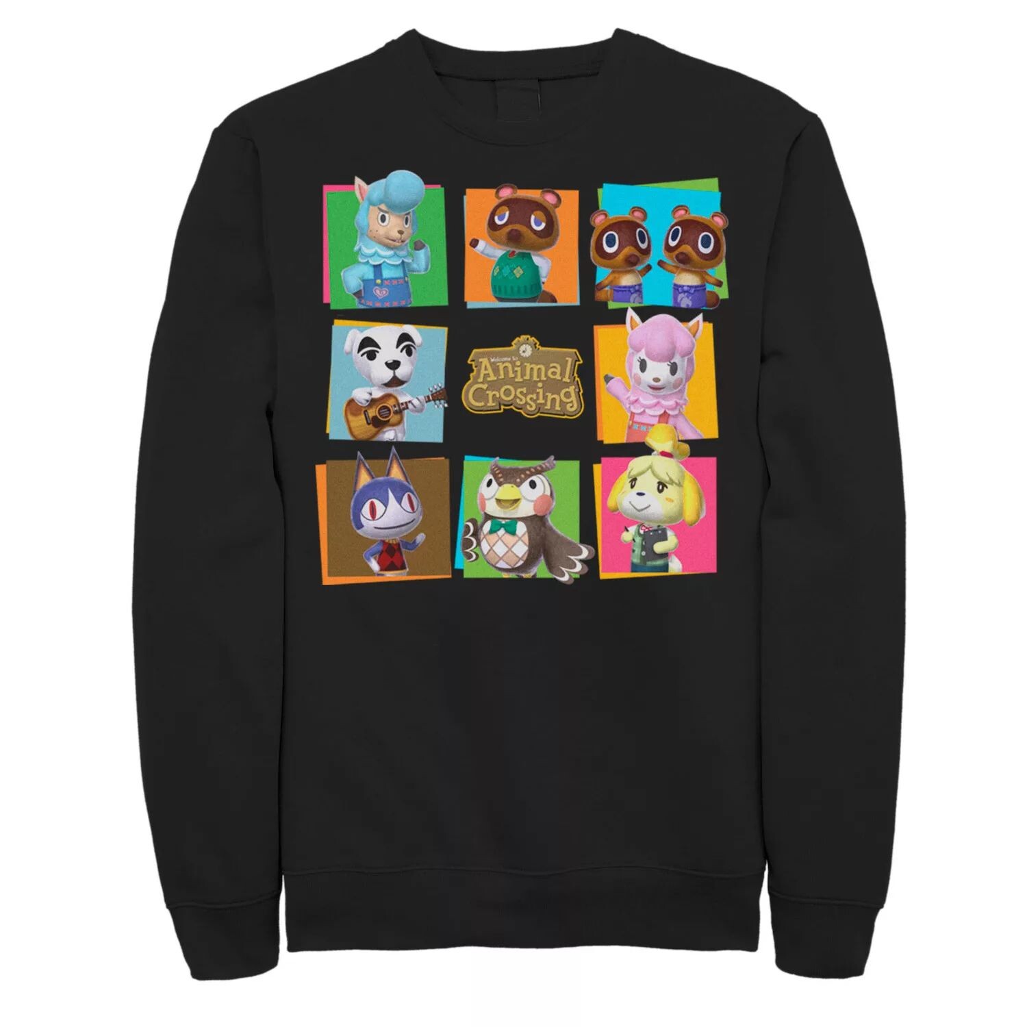 

Мужской свитшот с вставками Animal Crossing Group Shot Licensed Character
