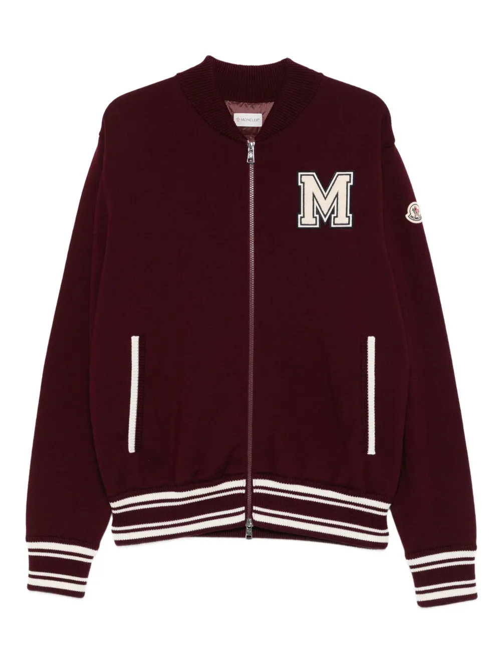 

Бомбер на молнии Moncler, красный