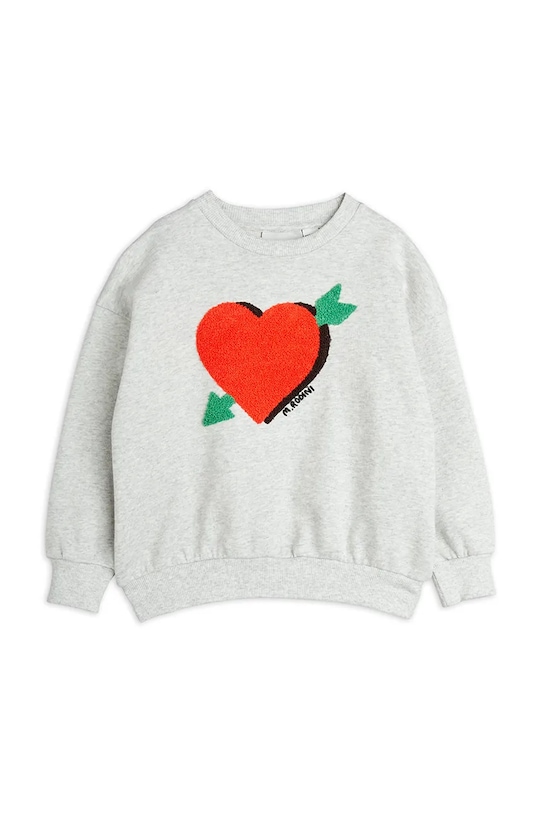 

Детская хлопковая толстовка Arrowed heart Mini Rodini, серый