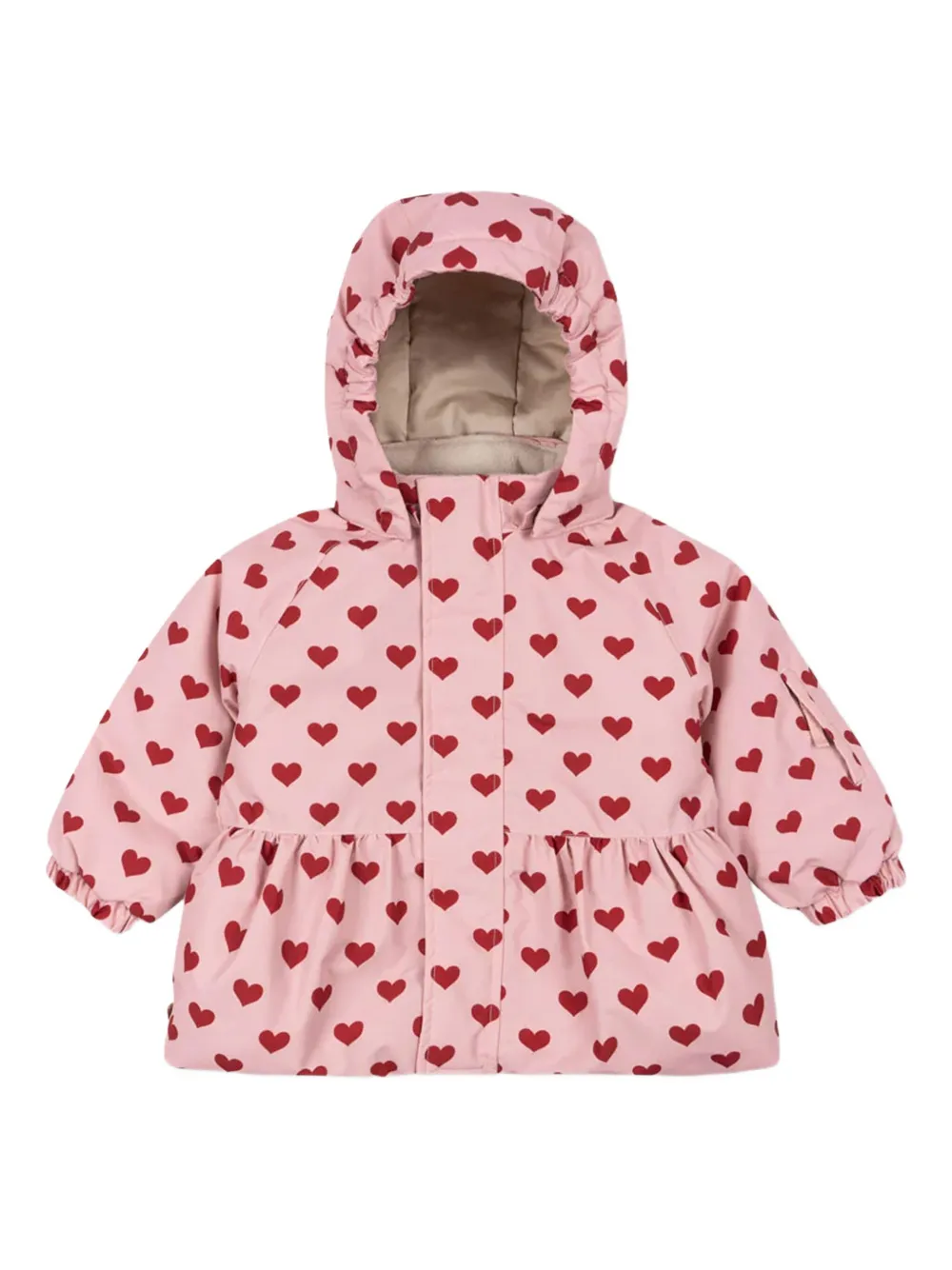 

Куртка с капюшоном Mismou с сердечками Konges Sløjd, розовый