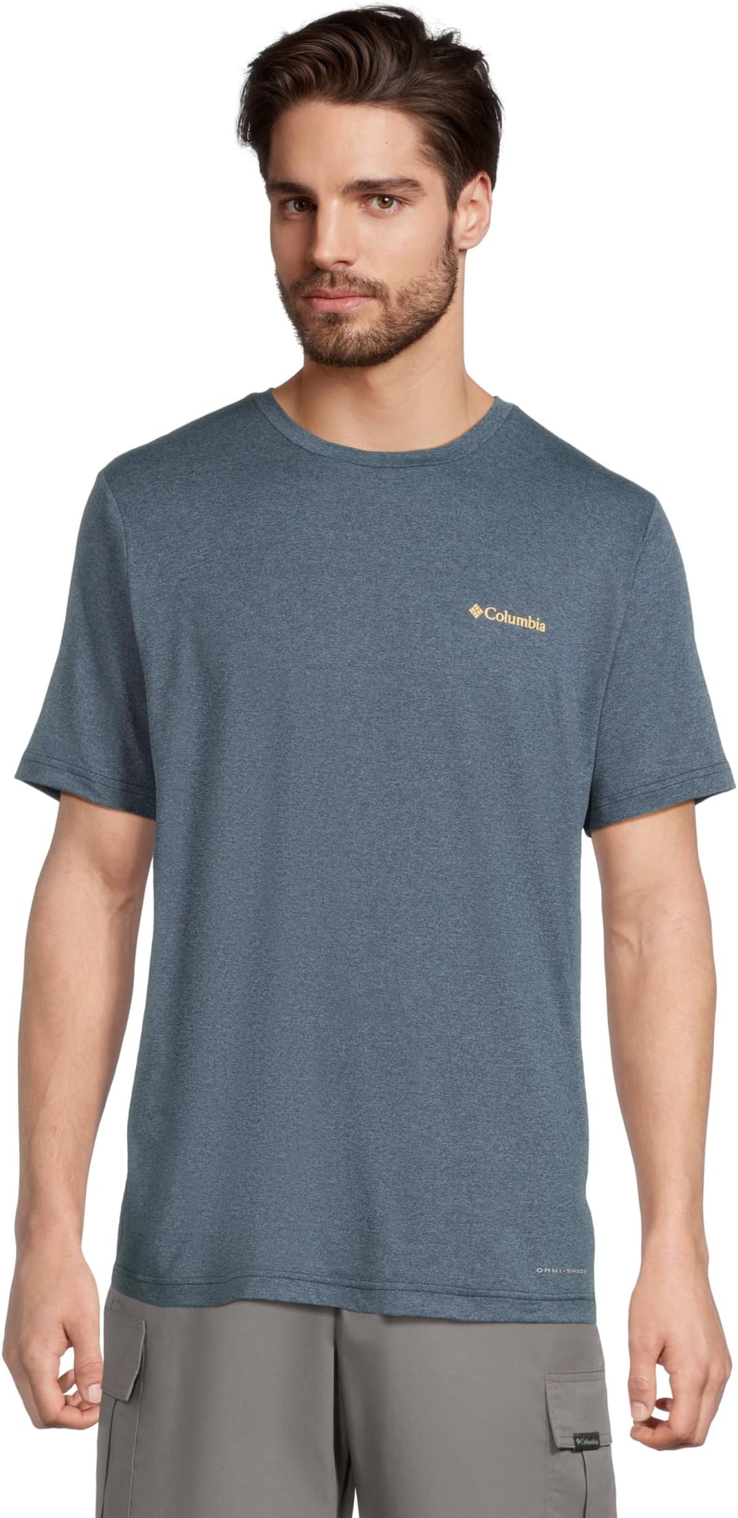 

Футболка Columbia Kwick Hike Back Graphic Short Sleeve Tee, цвет Collegiate Navy Heather/Planet Watch