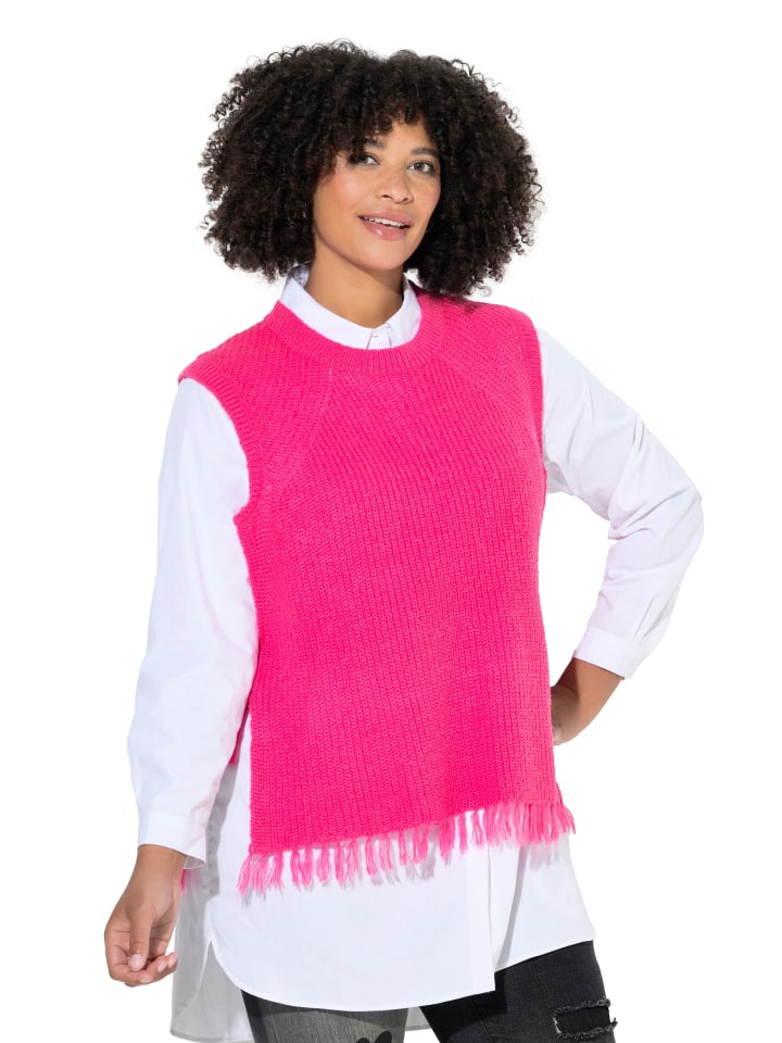 

Angel of Style Жилет-пуловер нежно-розового цвета (цвет гибискуса)