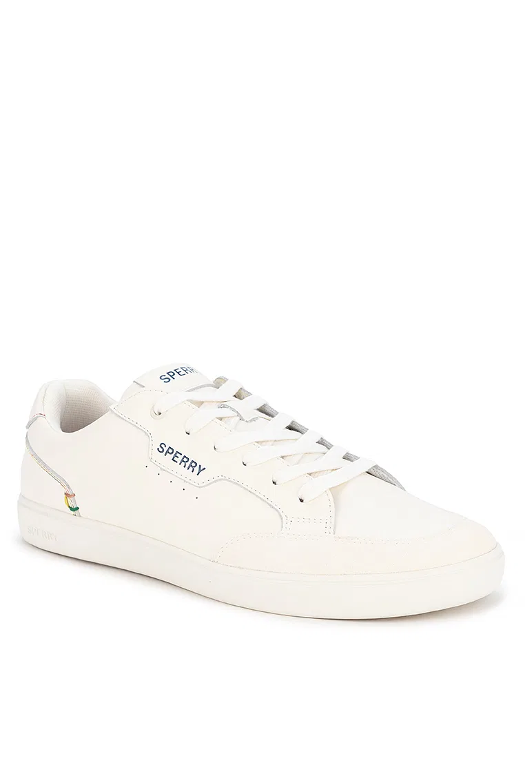 Кроссовки мужские, кожаные, модель Crew 90 Sperry, светло-бежевый — фото 2