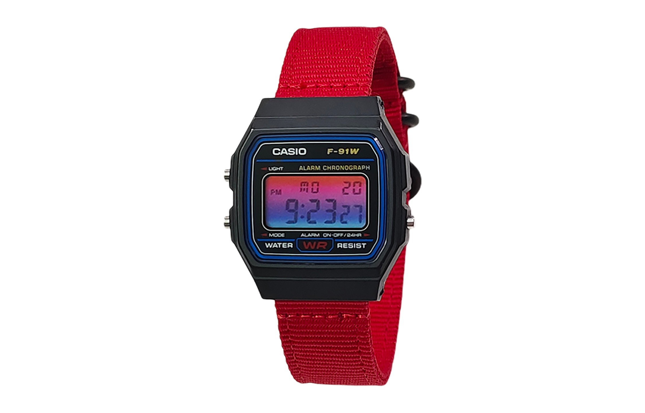 

CASIO Мужские часы Retrofit Series с кварцевым механизмом и нейлоновым ремешком, черный циферблат