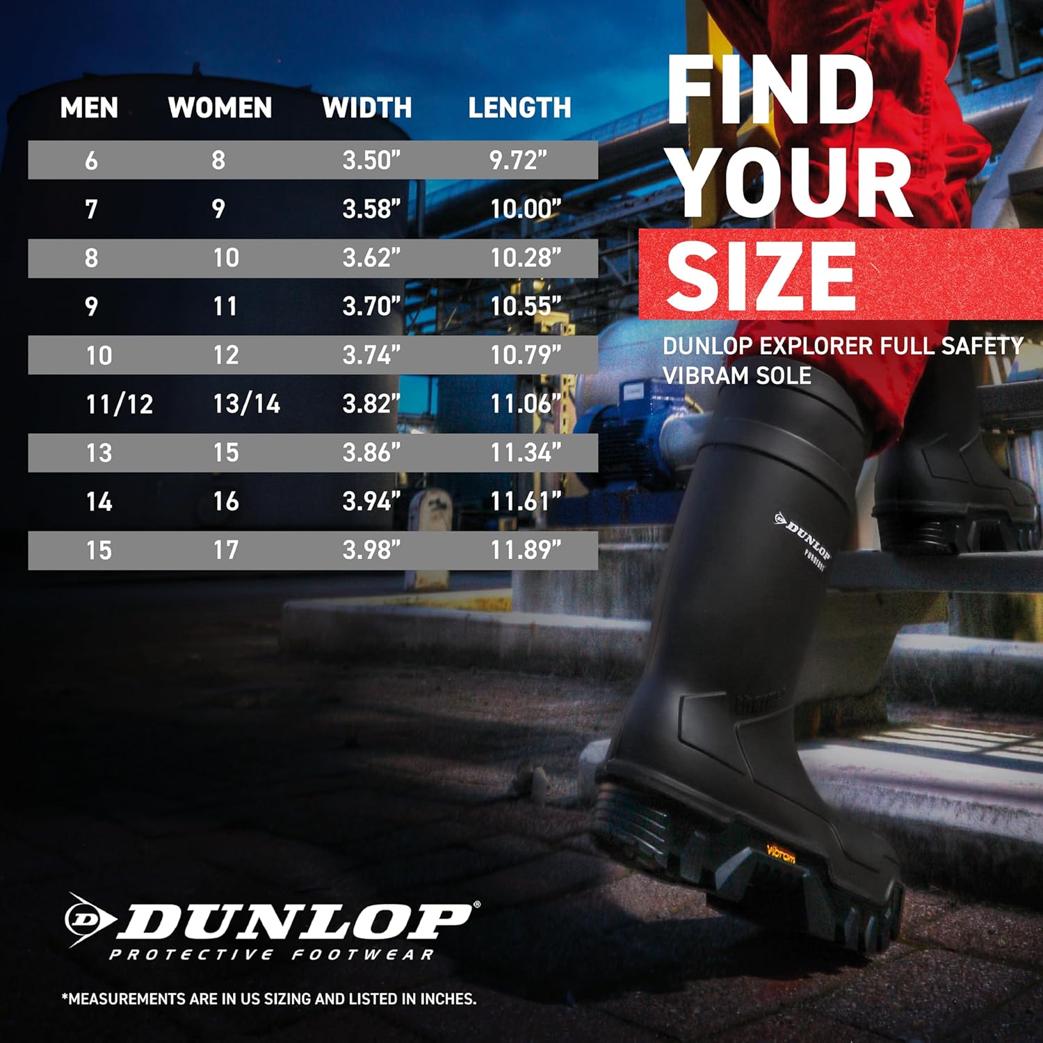Защитные рабочие ботинки Dunlop Explorer Full Safety, водонепроницаемые, утепленные, со стальным носком и подошвой Vibram, черные — фото 2