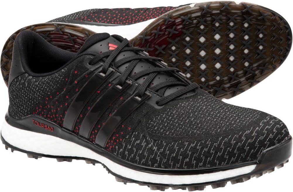 Мужские кроссовки Adidas Golf Tour360 XT-SL, черный/серый/алый — фото 2