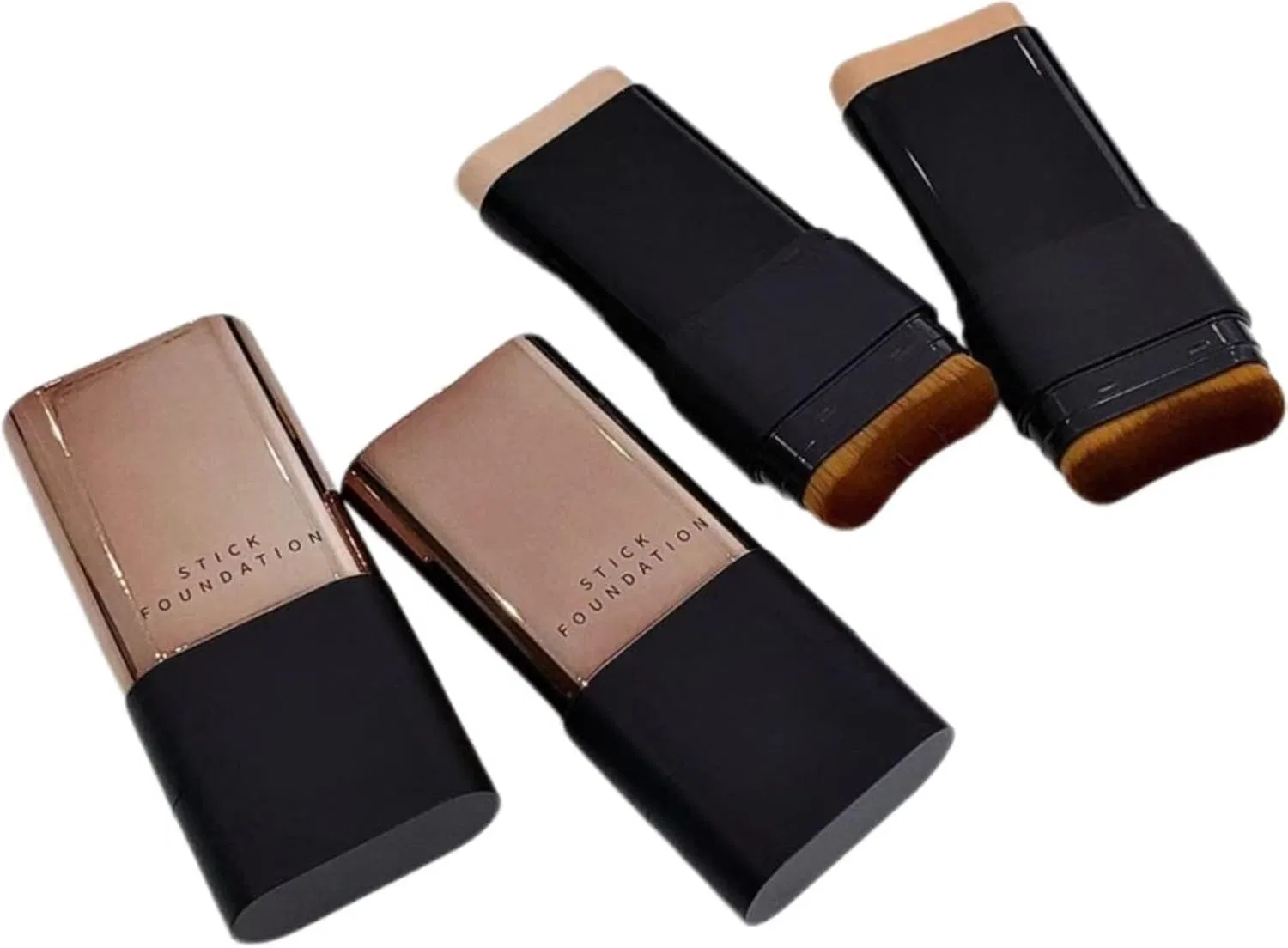 Тональный стик с кистью, двойная головка, Ivory + Natural, водостойкий, No brand