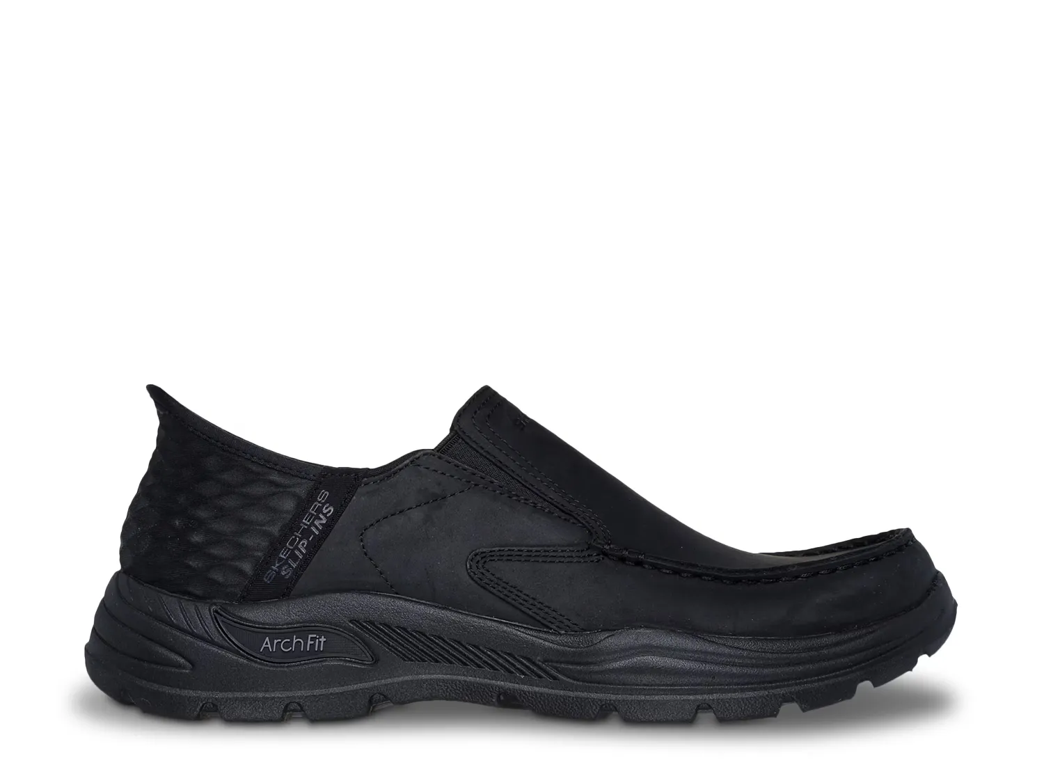 Слипоны Skechers Hands Free Slip-ins Arch Fit Motley Milo, черные — фото 3