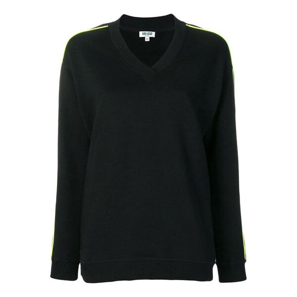 

Свитер logo v neck sports hoodie black Kenzo, черный