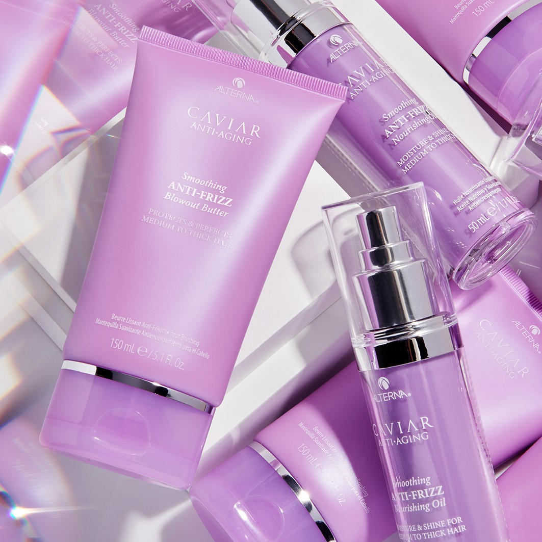 Маска для волос caviar anti-aging smoothing anti-frizz blowout butter Alterna, объем 150 мл — фото 3