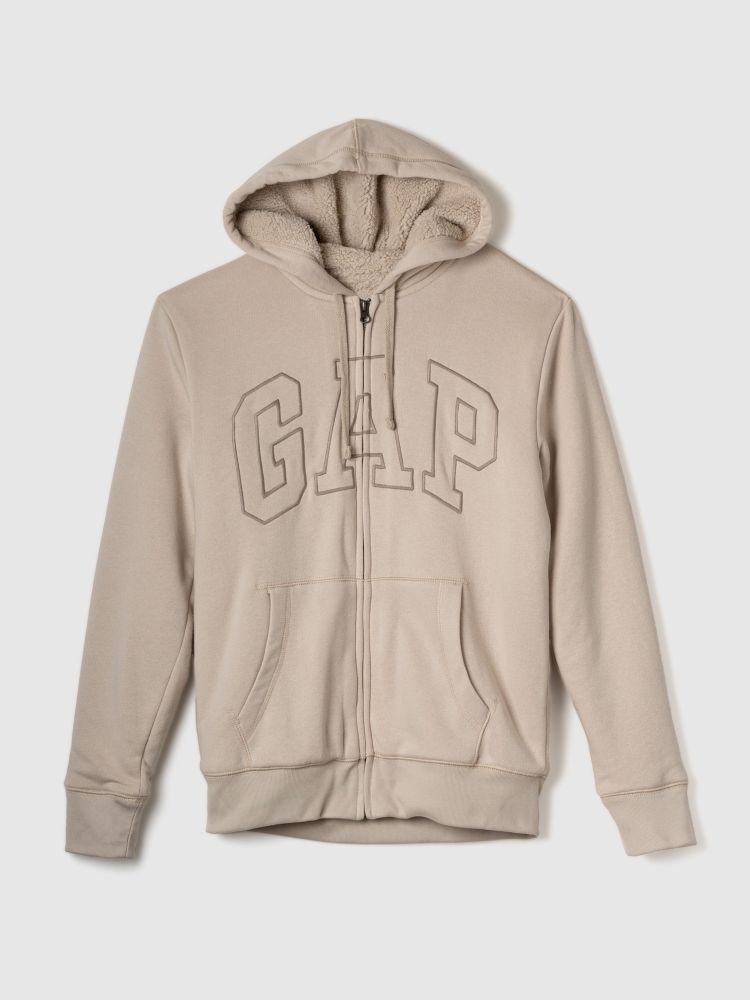 

Утепленная толстовка с логотипом Gap, бежевый