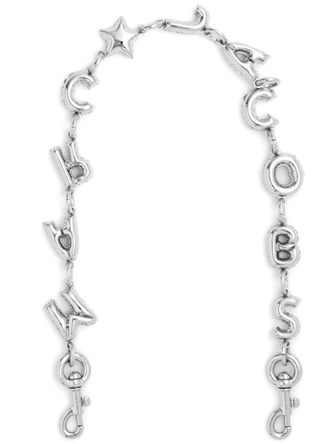 

Marc Jacobs ремень для сумки The Bubble Chain, серебристый