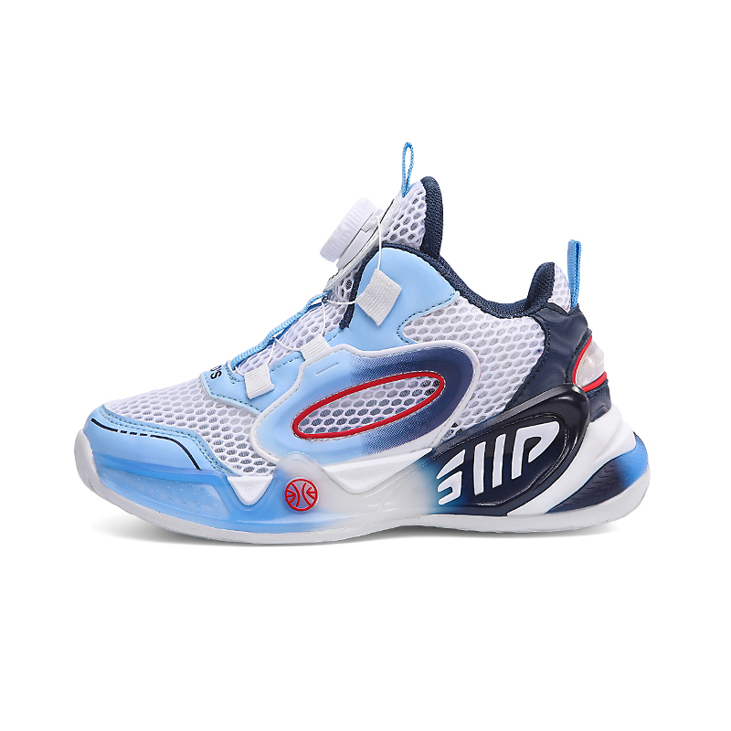 

Детские баскетбольные кроссовки с низким верхом, амортизирующие, дышащие, износостойкие, противоскользящие. Wooden Rabbit, синий