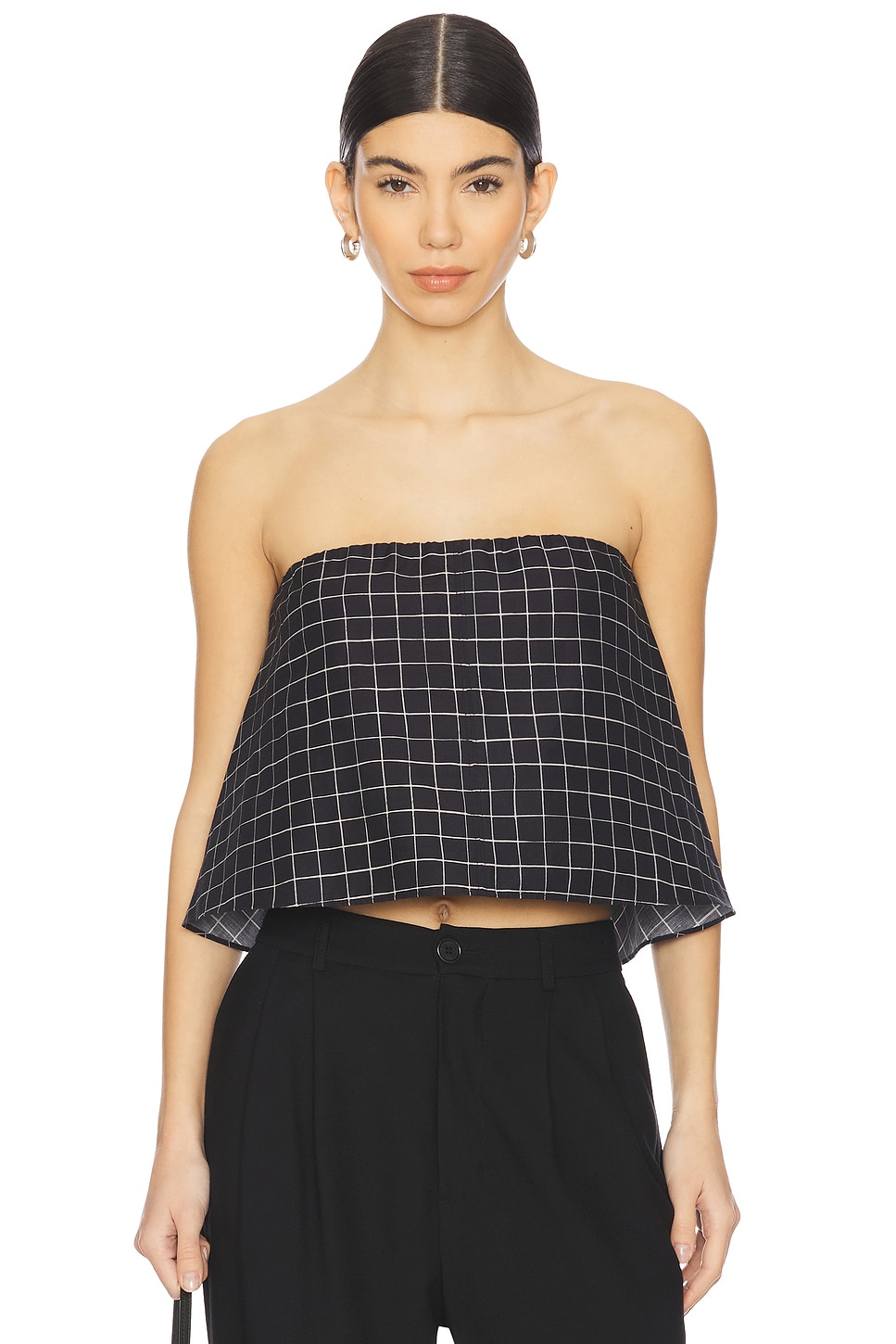 

Топ без бретелек с завязкой на спине Trellis Vince, black & cream