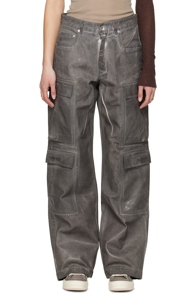 

Голливудские джинсы с двойными карманами Rick Owens Drkshdw, цвет drkdust