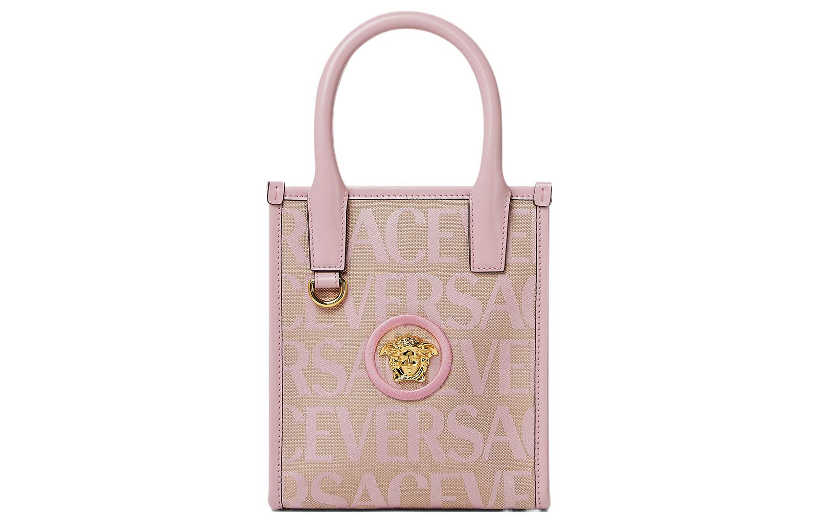 

VERSACE Кожаная сумка через плечо мини женская розовая