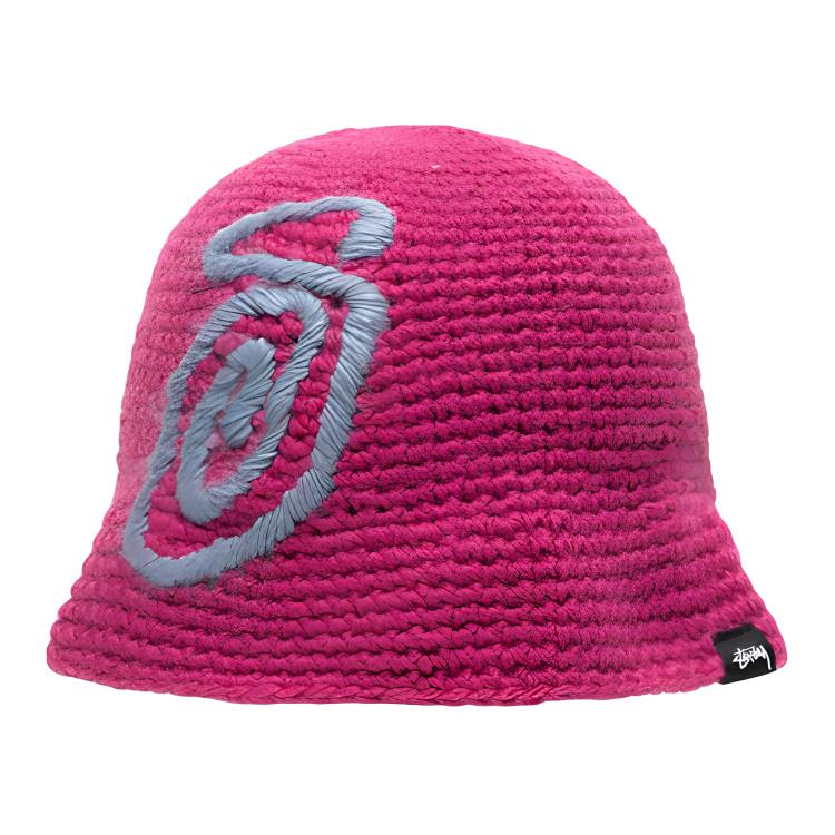 

Stussy Вязаная шляпа-ведро Swirly S, Red