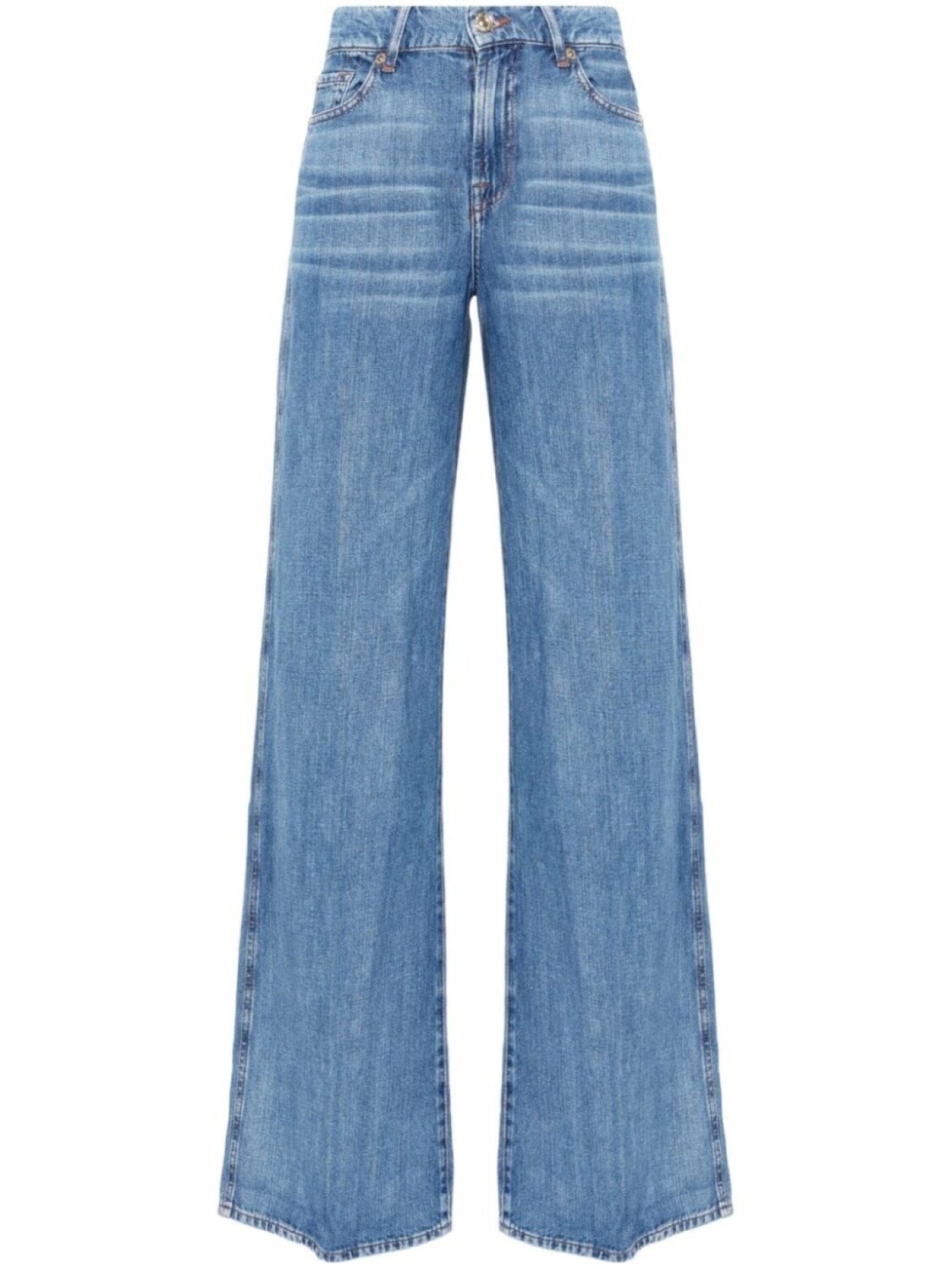 

7 For All Mankind расклешенные брюки Lotta с завышенной талией, синий