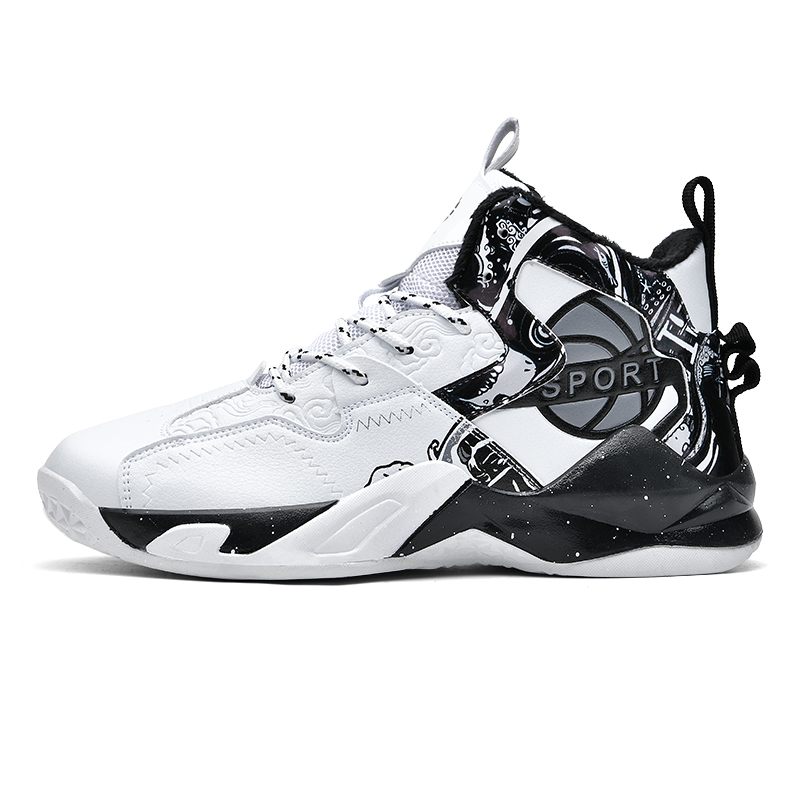 

SIMBA'S PRIDE Скользоустойчивые износостойкие легкие баскетбольные кроссовки Unisex M851 White Black на флисовой подкладке, цвет M851 White Black (Sport Fleece-Lined)