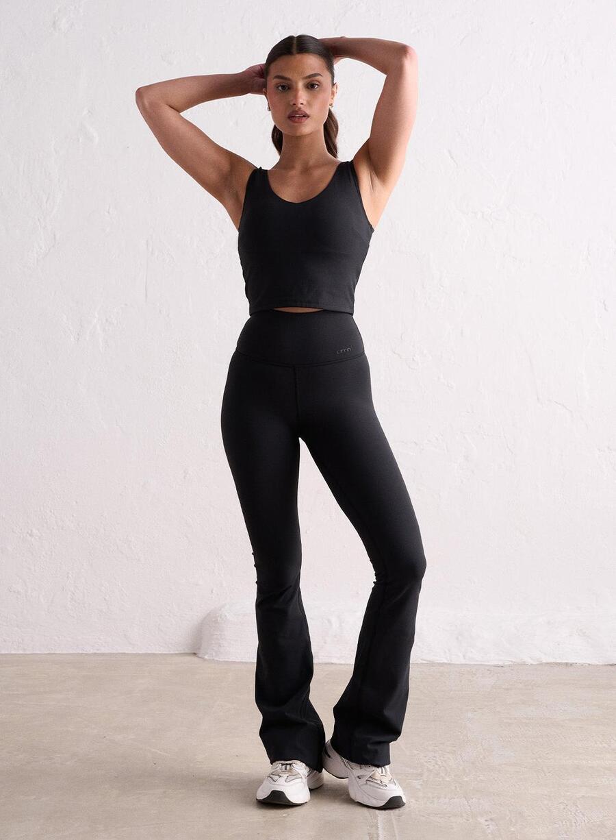 

AIM'N Женские леггинсы для йоги с клешем, влагоотводящие, черные