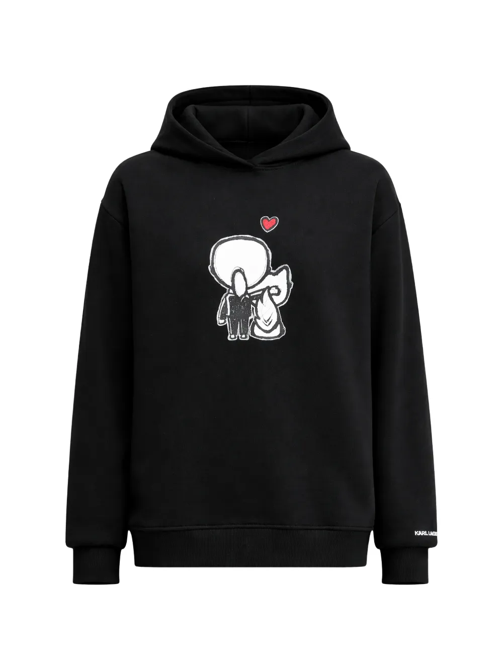 

Толстовка с капюшоном Ikon Valentine Karl Lagerfeld, черный