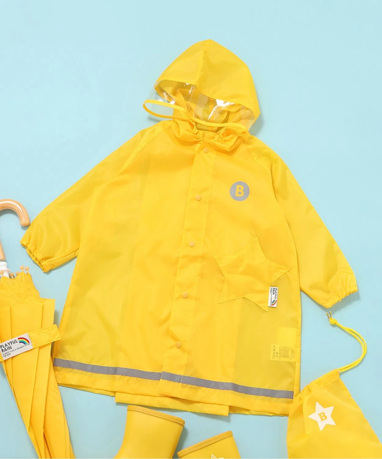 Дождевик BREEZE Smart Raincoat желтый