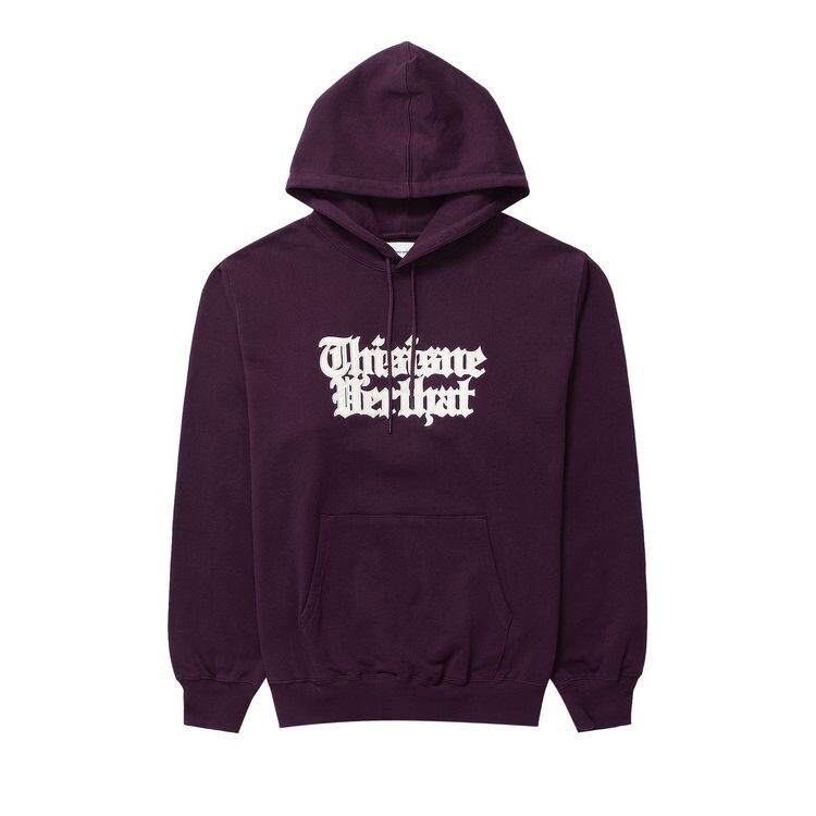 

Худи thisisneverthat Old English Logo Hoodie Wine, фиолетовый