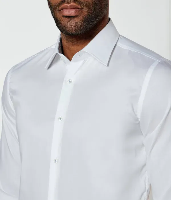 Рубашка H-HANK-kent-C3-214 slim fit Boss, белый — фото 4