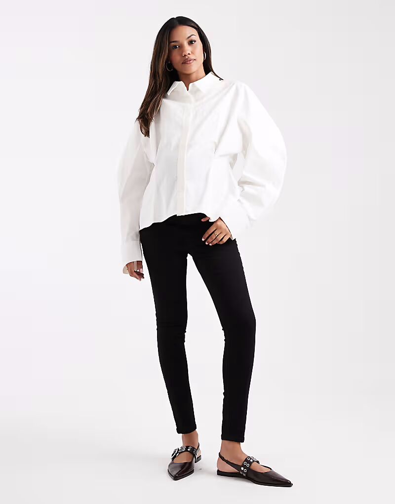 

Узкие джинсы для беременных с животом, черные Asos Maternity