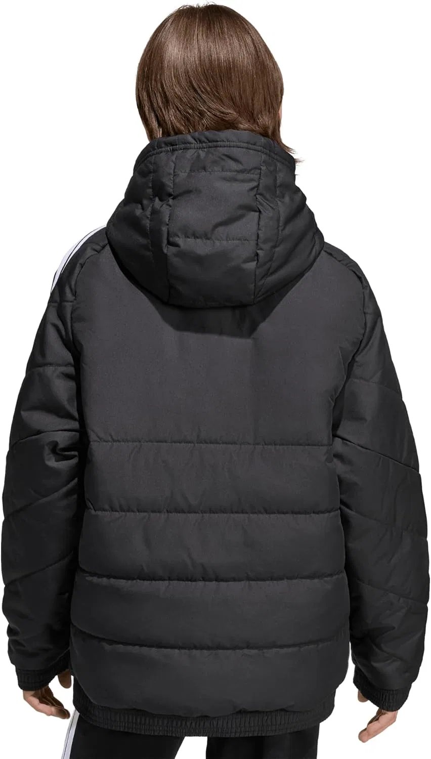 Детская зимняя куртка с утеплителем, водозащитой, Adidas, Black/White — фото 4