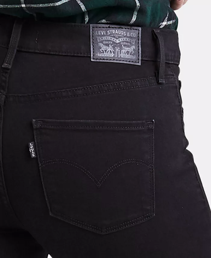 Женские скинни джинсы 311 с эффектом коррекции фигуры, укороченные Levi's, черный — фото 4