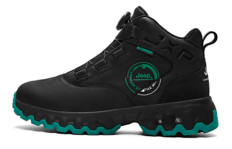 

Jeep Высокие уличные кроссовки мужские черно-зеленые, цвет Black Green