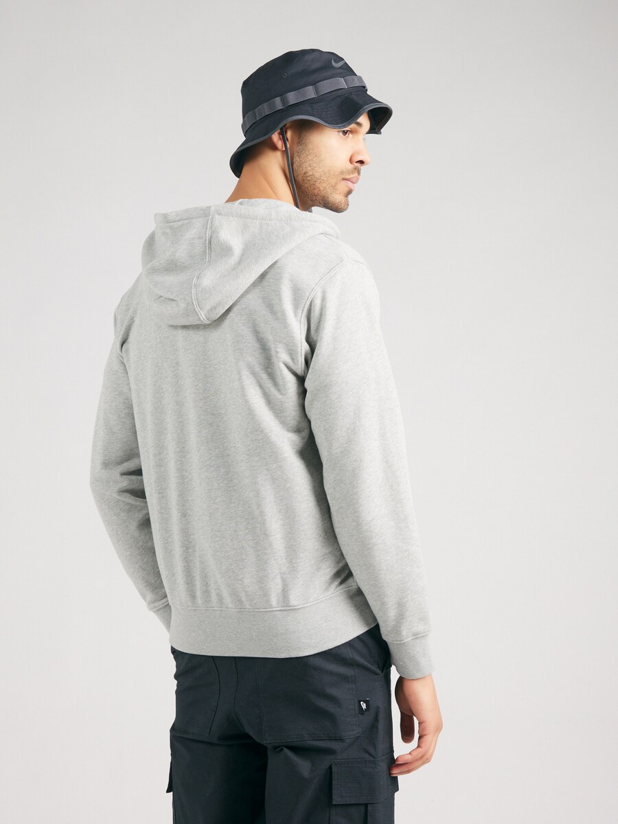 Толстовка с капюшоном на молнии Nike Sportswear Club Fleece, пятнистый серый — фото 4