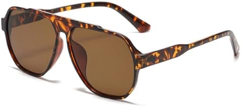 

Модные солнцезащитные очки большого размера для женщин, ретро-очки желто-зеленого цвета с защитой от УФ-излучения UV400, трендовые солнцезащитные очки для мужчин MTZJH, Leopard Tea