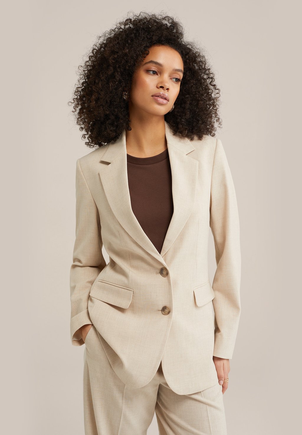 

Блейзер WE Fashion, бежевый