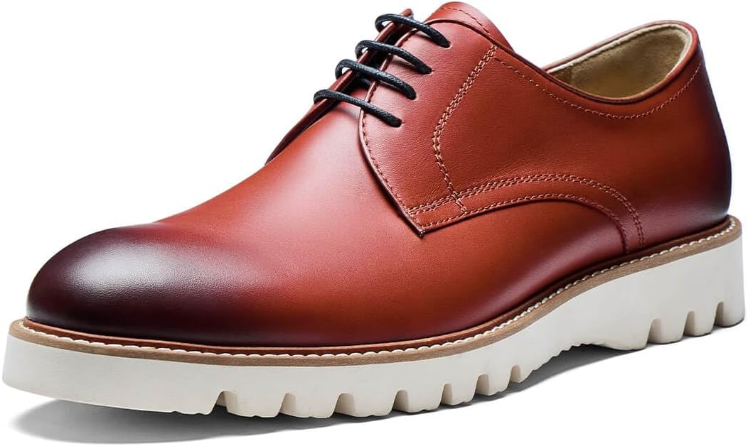 

Мужские классические туфли из натуральной итальянской кожи коровы, повседневные оксфорды, дерби, кроссовки, удобная официальная обувь Jepsen Gord, красный