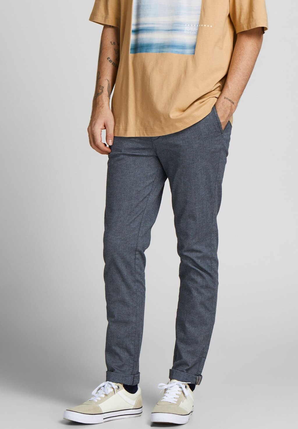 

Брюки JJIMARCO JJFURY Jack & Jones, деним выцветший