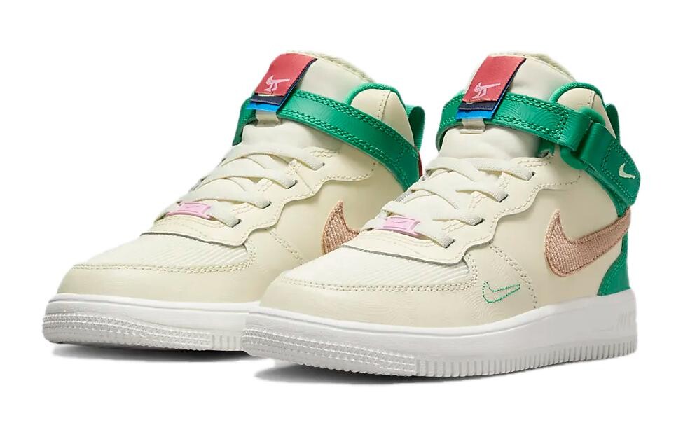 Force 1 Mid EasyOn SE PS "Стадион Кокосового молока Грин" Nike, цвет Yellow Green — фото 3
