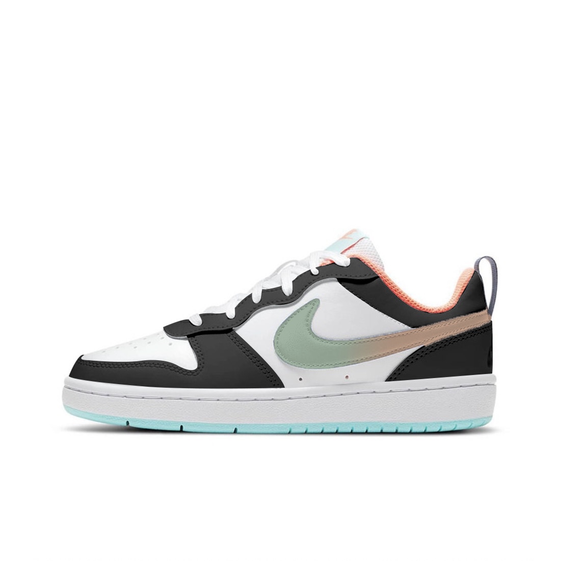 

Кроссовки Nike Court Borough 2 Skateboarding Shoes Women's Low-top Black/White/Green, зеленый