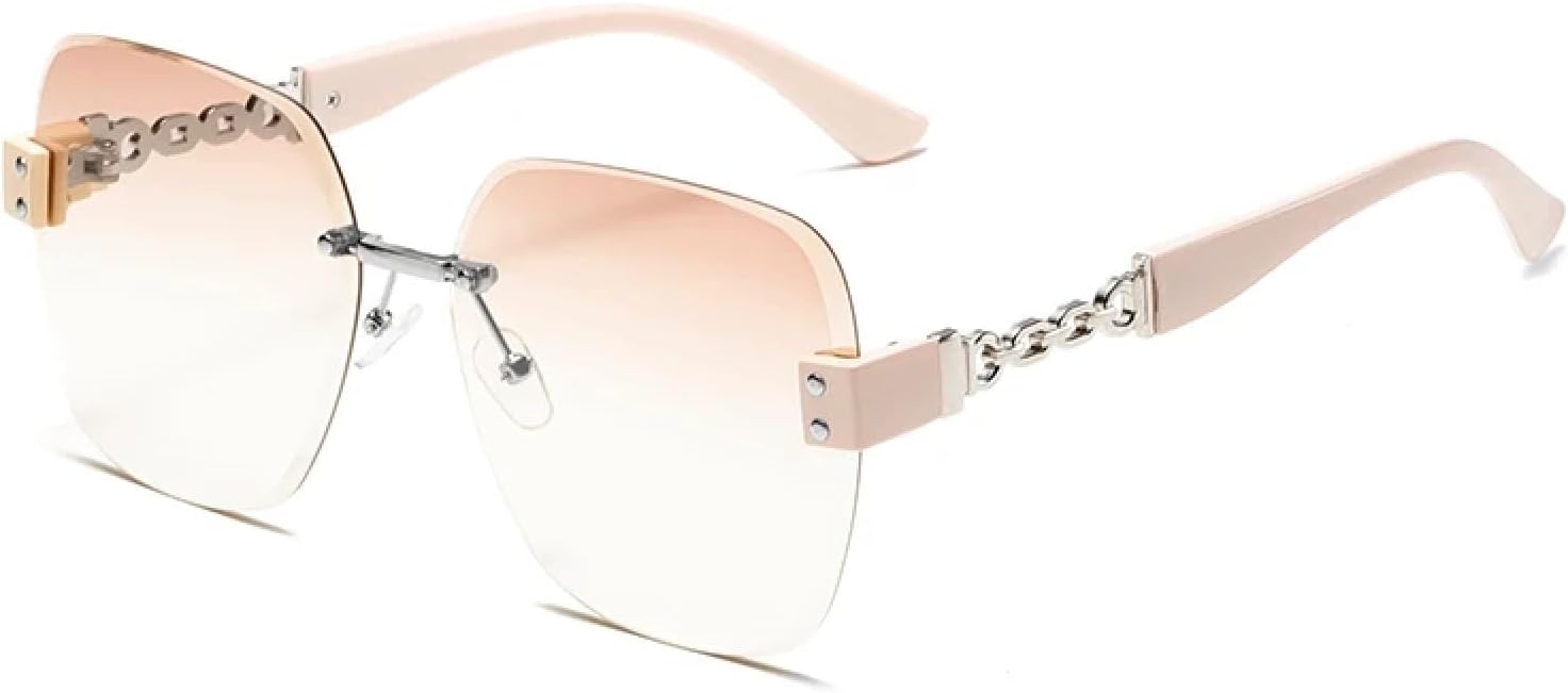 

Солнцезащитные очки с защитой от УФ-излучения UV400 | Женские очки без оправы с цветными линзами | Яркие линзы для занятий спортом на открытом воздухе и вождения DSVIGF, Gradient Tawny Beige