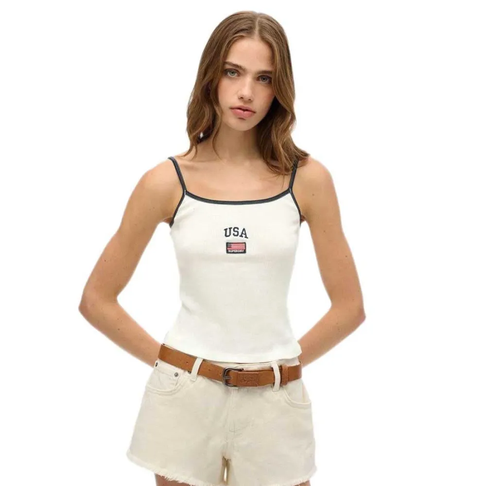 

Футболка без рукавов Superdry Athletic Essential Cami, белый