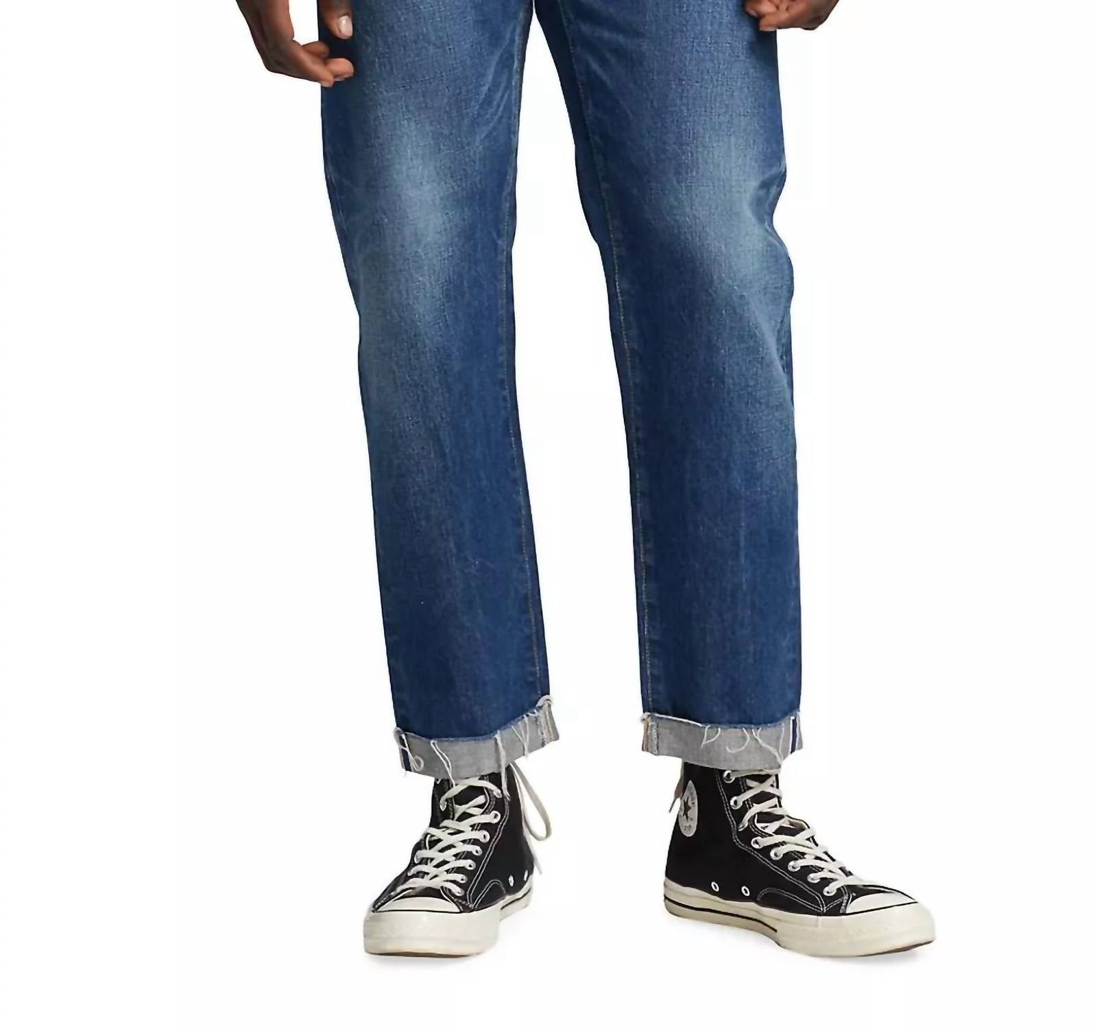 

Джинсы Dellwood Tapered синего цвета Moussy