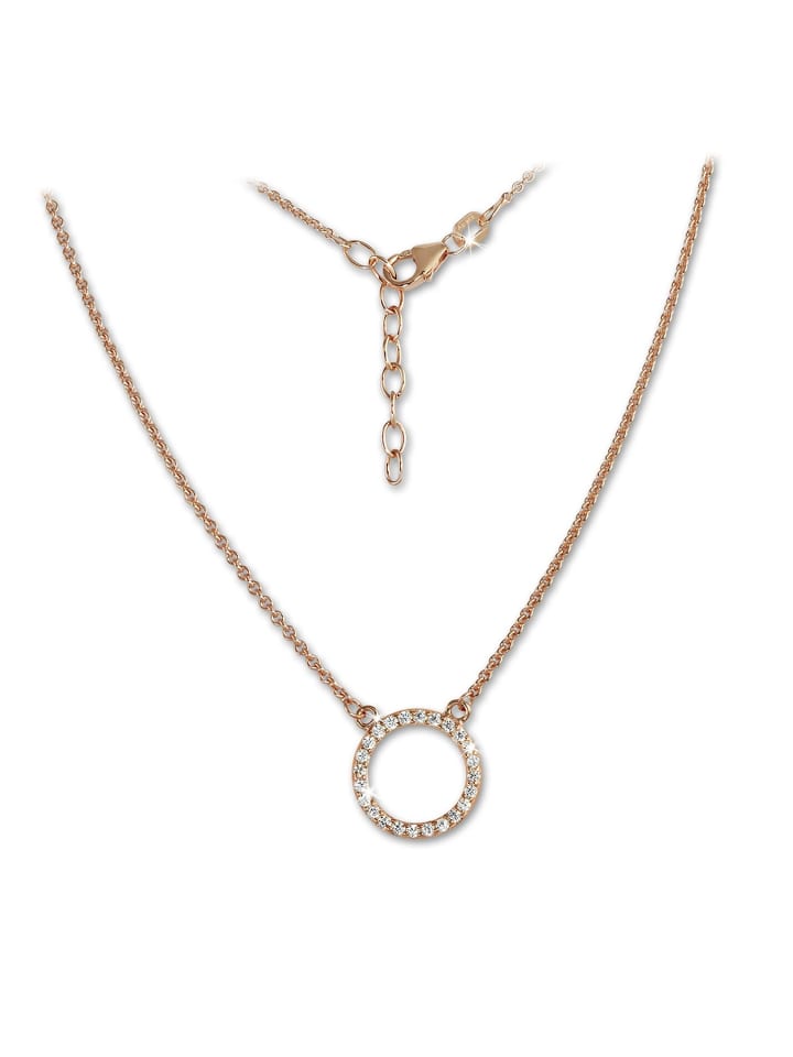 

SilberDream Женское колье SilverDream из серебра 925 пробы с золотым покрытием (333 проба розового золота), длина примерно 42-46,5 см