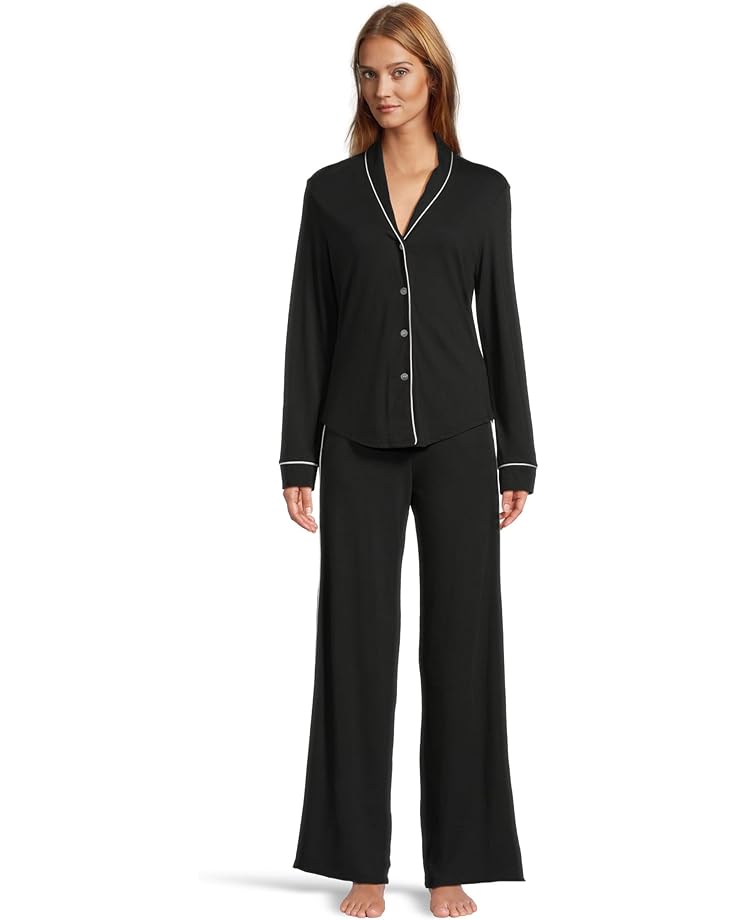 

Пижама Cosabella Pima Lusso Longsleeve Top And Pajama Set, цвет Black/Moon Ivory