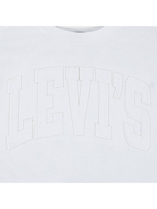Детская футболка с логотипом Dolman из хлопковой смеси с короткими рукавами Levi's, Blanc De Blanc — фото 3