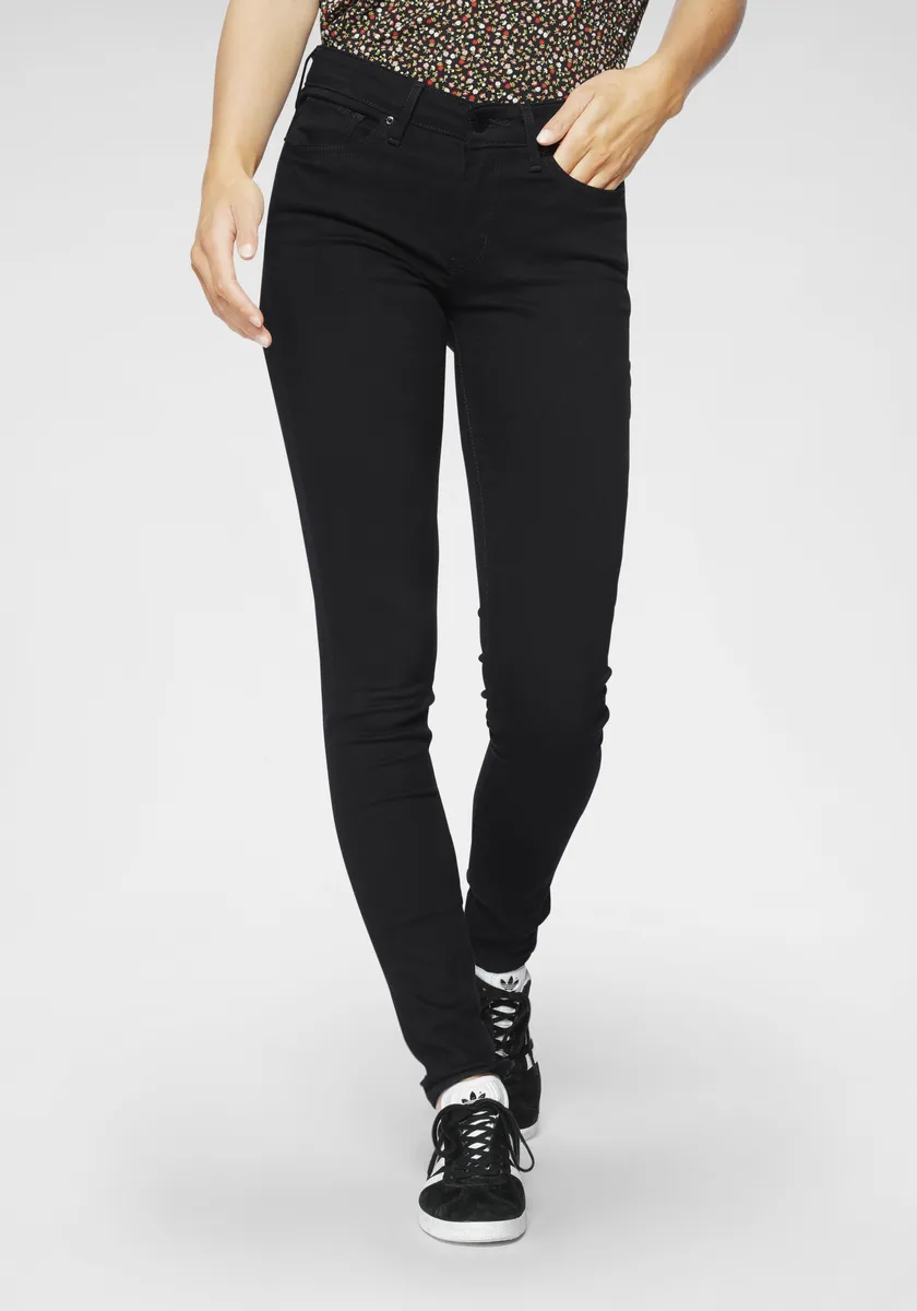

Джинсы Levi's скинни "711 Skinny" с заниженным поясом, черный