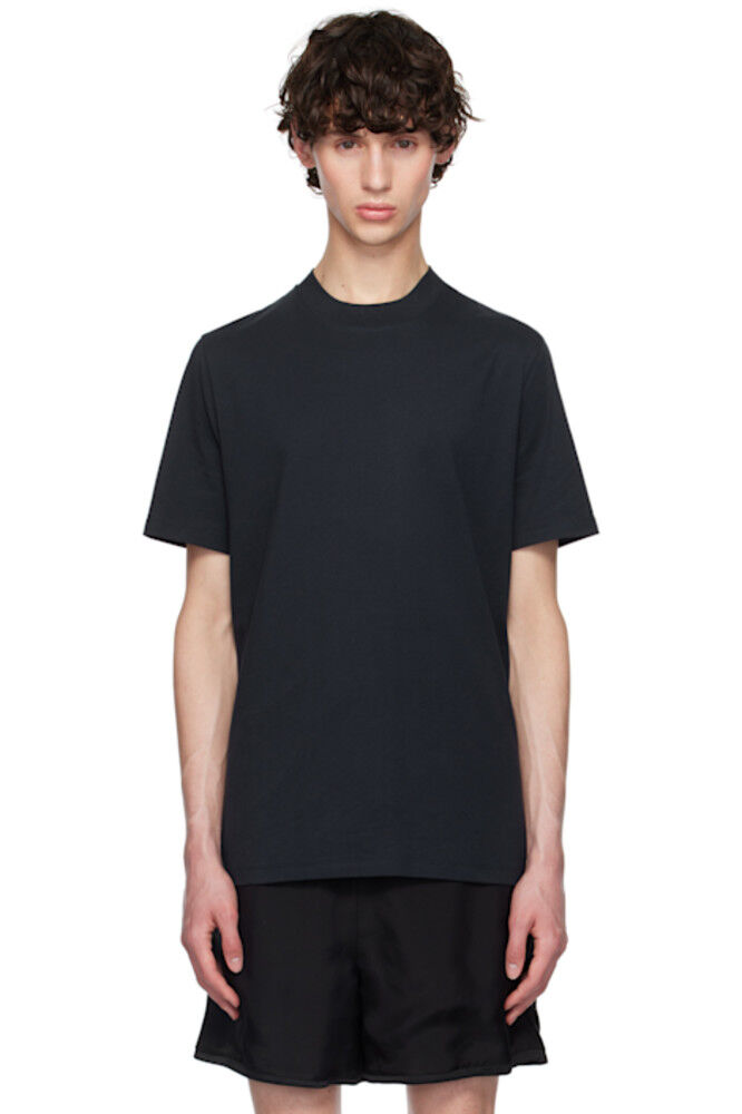 

Футболка с круглым вырезом темно-синего цвета Jil Sander